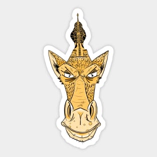 Short Tempered Giraffe Sticker